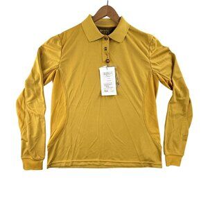 Beretta Polo Shirt Womens XL Yellow Bamboo Tech Long Sleeve Tactical Performance